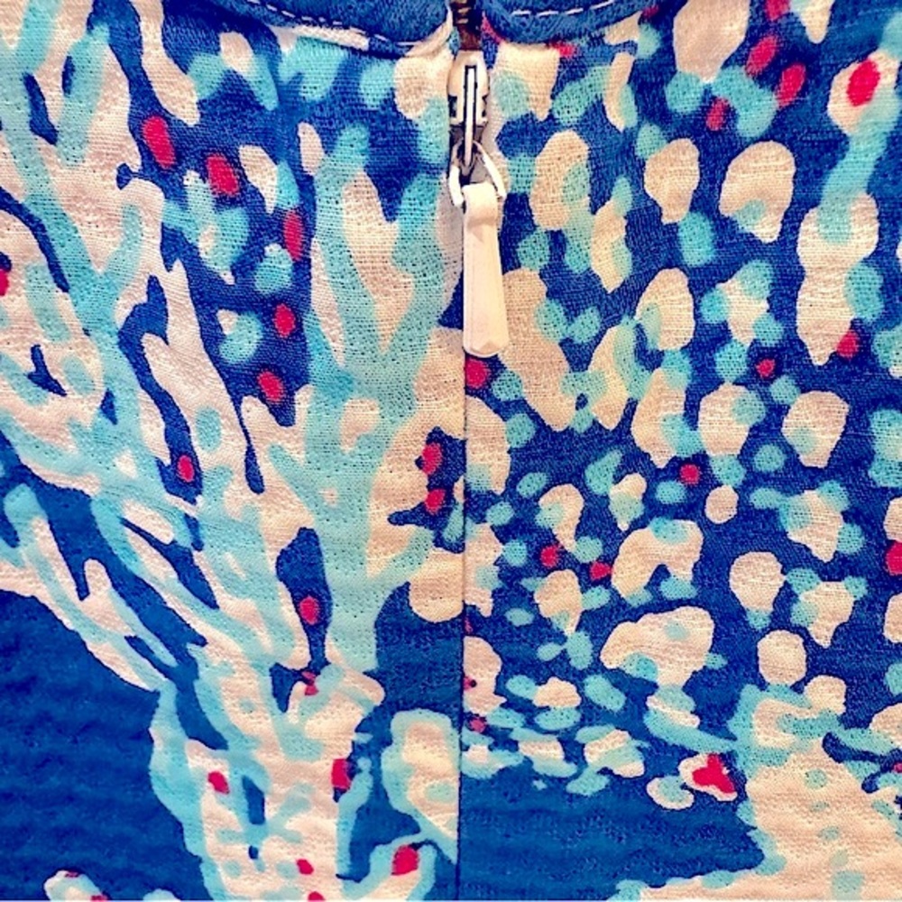 Lilly Pulitzer Blue and White Sleeveless Shift Dress - Picture 10 of 13